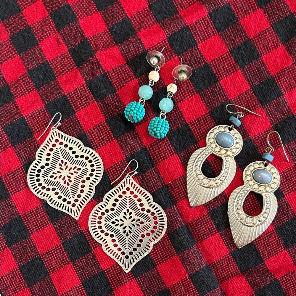 Silver and Turquoise Earrings Sets